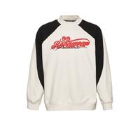 Rundhalspullover ROCAWEAR "Rocawear Rocawear Blocks Pullover", Herren, Gr. XXL, weiß (weiß, schwarz), 80% Baumwolle, 20% Polyester, mehrfarbig, relaxed fit, Rundhals, Pullover Rundhalspullover (185515
