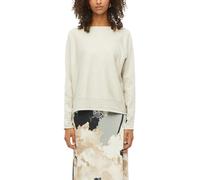 Rundhalspullover S.OLIVER BLACK LABEL, Damen, Gr. 48, beige (almond), Obermaterial: 71% Viskose, 29% Polyester, normal, tiefer Rundhals, Rollsaum, Pullover Rundhalspullover, mit tiefem Rundhalsausschn