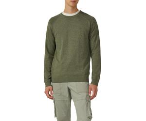 Rundhalspullover S.OLIVER, Herren, Gr. 3XL, grün, Strick, Obermaterial: 100% Baumwolle, unifarben, regular fit taillenbedeckt, Rundhals, Rippbündchen, Pullover Rundhalspullover, mit Logo Stickerei (79