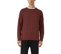 Rundhalspullover S.OLIVER, Herren, Gr. 3XL, rot braun, Strick, Obermaterial: 100% Baumwolle, unifarben, regular fit normal, Rundhals, Raglanärmel, Pullover Rundhalspullover, mit Raglanärmeln (21831920