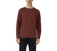 Rundhalspullover S.OLIVER, Herren, Gr. XL, rot braun, Strick, Obermaterial: 100% Baumwolle, unifarben, regular fit normal, Rundhals, Raglanärmel, Pullover Rundhalspullover, mit Raglanärmeln (21831920-