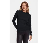 Rundhalspullover SAINT TROPEZ "MilaSZ", Damen, Gr. S, schwarz, Strick, Obermaterial: 80% Viskose, 20% Polyamid, unifarben, regular fit normal, Rundhals, Pullover Rundhalspullover (13430301-S) schwarz