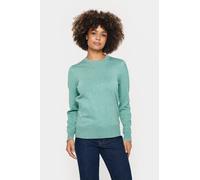 Rundhalspullover SAINT TROPEZ "MilaSZ", Damen, Gr. XXL, blau (blau surf melange), Strick, Obermaterial: 80% Viskose, 20% Polyacryl, meliert, regular fit normal, Rundhals, Pullover Rundhalspullover (24