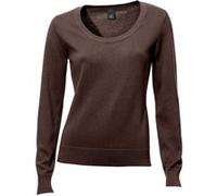 Rundhalspullover "Rundhals-Pullover", Damen, Gr. 36, braun (schokobraun), 100% Baumwolle, LINEA TESINI BY HEINE, unifarben, Pullover Rundhalspullover (67419602-36) schokobraun