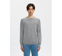 Selected Homme Pullover Tray Rundhalsausschnitt 100% Merinowolle Grau L