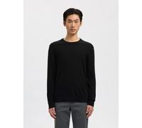 Selected Pullover Tray Rundhalsausschnitt 100% Merinowoll Schwarz L