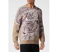 Rundhalspullover Skull 3XL