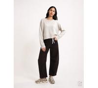 Rundhalspullover SMITH & SOUL, Damen, Gr. L, beige (oat milk), Strick, Obermaterial: 50% Wolle, 30% Polyester, 20% Polyamid, unifarben, hüftlang, Rundhals, Pullover Rundhalspullover, mit hohem Woll-An