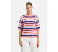 Rundhalspullover SMITH & SOUL, Damen, Gr. L, bunt (mandarine), Strick, Material: 40% Polyacryl, 30% Alpaka, 30% Polyamid, gestreift, regular fit normal, Rundhals, Raglanärmel Rippbündchen, Pullover Ru