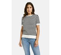 Rundhalspullover SMITH & SOUL, Damen, Gr. S, blau (marine), Feinstrick, Material: 80% Viskose, 20% Polyamid, bestickt, gestreift, slim fit normal, Rundhals, eingesetzt Rippbündchen, Pullover Rundhalsp