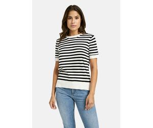 Rundhalspullover SMITH & SOUL, Damen, Gr. XS, blau (marine), Feinstrick, Material: 80% Viskose, 20% Polyamid, bestickt, gestreift, slim fit normal, Rundhals, eingesetzt Rippbündchen, Pullover Rundhals