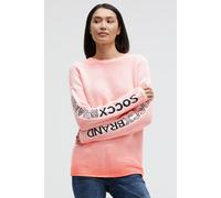 Rundhalspullover SOCCX, Damen, Gr. 3XL, orange, Material: 100% Baumwolle, used, regular fit normal, Rundhals, eingesetzt Rippbündchen, Pullover Rundhalspullover, aus Baumwolle (11545331-XXXL) orange