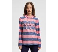 Rundhalspullover SOCCX, Damen, Gr. XS, apricot sunset melange, Strick, Material: 53% Viskose, 43% Polyester, 4% Elasthan, bedruckt, gestreift, regular fit normal, Rundhals, eingesetzt gerader Abschlus