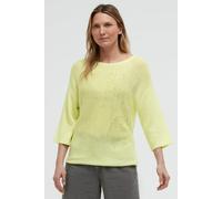 Rundhalspullover SOCCX, Damen, Gr. XXL, vivid lemon, Strick, Material: 100% Polyacryl, Glitzermuster, regular fit normal, U-Boot-Ausschnitt, Fledermausärmel gerader Abschluss, Pullover Rundhalspullove