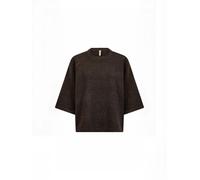 Rundhalspullover SOYACONCEPT "Soya Concept Sweater SC-ORLEAN", Damen, Gr. L, braun (98980 chocolate plum melange), Obermaterial: 74% Polyacryl, 24% Polyester - PES, 2% Elasthan, Pullover Rundhalspullo
