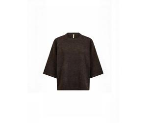 Rundhalspullover SOYACONCEPT "Soya Concept Sweater SC-ORLEAN", Damen, Gr. M, braun (98980 chocolate plum melange), Obermaterial: 74% Polyacryl, 24% Polyester - PES, 2% Elasthan, Pullover Rundhalspullo