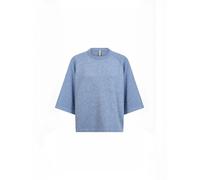 Rundhalspullover SOYACONCEPT "Soya Concept Sweater SC-ORLEAN", Damen, Gr. S, blau (96285 tempest melange), Obermaterial: 74% Polyacryl, 24% Polyester - PES, 2% Elasthan, Pullover Rundhalspullover (652