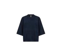Rundhalspullover SOYACONCEPT "Soya Concept Sweater SC-ORLEAN", Damen, Gr. S, blau (96910 navy melange), Obermaterial: 74% Polyacryl, 24% Polyester - PES, 2% Elasthan, Pullover Rundhalspullover (769226