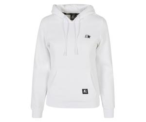 Rundhalspullover STARTER BLACK LABEL "Starter Black Label Damen Ladies Starter Essential Hoody", Herren, Gr. L, weiß, 65% Baumwolle, 35% Polyester, unifarben, normal, ohne Ausschnitt, Pullover Rundhal