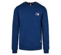 Rundhalspullover STARTER BLACK LABEL "Starter Black Label Herren Starter Small Logo Crew", Damen, Gr. XXL, blaunight, 65% Baumwolle, 35% Polyester, mehrfarbig, loose fit, Rundhals, Pullover Rundhalspu