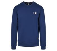 Rundhalspullover STARTER BLACK LABEL "Starter Black Label Herren Starter Small Logo Crew", Herren, Gr. S, blaunight, 65% Baumwolle, 35% Polyester, mehrfarbig, loose fit, Rundhals, Pullover Rundhalspul