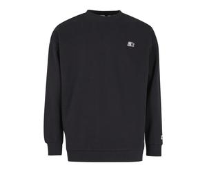 Rundhalspullover STARTER BLACK LABEL "Starter Black Label Starter USA Crew Neck", Herren, Gr. S, schwarz, 75% Baumwolle, 20% Polyester, 5% Viskose, mehrfarbig, normal, Rundhals, Pullover Rundhalspullo