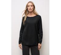 Rundhalspullover STREET ONE, Damen, Gr. 34, schwarz, Stoff, 30% Polyester, 29% Polyacryl, 21% Viskose, 20% Nylon, unifarben, normal normal, U-Boot-Ausschnitt, Pullover, aus Feinstrick (51480047-34) sc