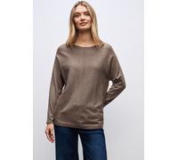 Street One Frauen Basic Dolman Pullover in Braun, Gr: 34