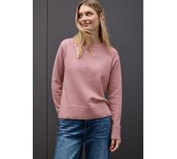 Rundhalspullover STREET ONE, Damen, Gr. 38, powder pink meliert, Strick, Obermaterial: 33% Polyester, 31% Polyacryl, 24% Baumwolle, 12% Polyamid, meliert, regular fit normal, Rundhals, Rippbündchen, P