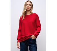 Strickpullover STREET ONE, Damen, Gr. 38, racing rot, Strick, Obermaterial: 52% Viskose, 28% Polyester, 20% Polyamid, Pullover (28351749-38) racing rot