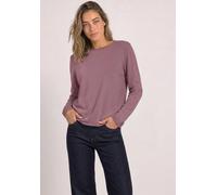 Rundhalspullover STREET ONE, Damen, Gr. 38, soft mauve meliert, Web, 60% Viskose, 40% Baumwolle, unifarben, comfort fit normal, Rundhals, Rollsaum, Pullover Rundhalspullover, mit Rundhalsausschnitt (9