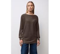 Strickpullover STREET ONE, Damen, Gr. 40, schwarz nomad braun meliert, Strick, Obermaterial: 52% Viskose, 28% Polyester, 20% Polyamid, Pullover (54455419-40) schwarz nomad braun meliert