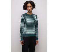 Street One Frauen Gestreifter Pullover in Grün, Gr: 42