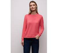 Street One Rundhalspullover Basic Damen Rundhals 86% Viskose 14% Polyester Striking Coral Gr. 42