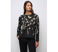 Street One Pullover Softer Jacquard Rundhals Damen Grau Gr. 44 60% Polyester/40% Baumwolle