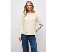 Rundhalspullover STREET ONE, Damen, Gr. 44, soft beige, Strick, Obermaterial: 98% Polyester, 2% Elasthan, unifarben, regular fit normal, U-Boot-Ausschnitt, gerader Abschluss, Pullover Rundhalspullover