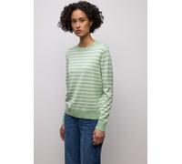 Street One Frauen Gestreifter Pullover in Grün, Gr: 46