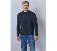 Rundhalspullover STREET ONE MEN, Herren, Gr. XL (44), grau (nightside blau), Stoff, 44% Polyacryl, 23% Wolle, 29% Polyester, 4% Elasthan, unifarben, normal normal, Rundhals, Rippbündchen, Pullover Run