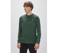 Rundhalspullover STREET ONE MEN, Herren, Gr. XL (44), soft olive grün, Web, 100% Baumwolle, unifarben, normal normal, Rundhals, Rippbündchen, Pullover Rundhalspullover, aus reiner Baumwolle (42364964-