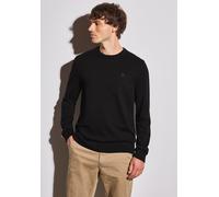 Rundhalspullover STREET ONE MEN, Herren, Gr. XXL46, schwarz, Web, 100% Baumwolle, unifarben, normal normal, Rundhals, Rippbündchen, Pullover Rundhalspullover, aus reiner Baumwolle (62977207-XXL) schwa