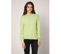 Rundhalspullover STREET ONE STUDIO, Damen, Gr. 44, flare grün meliert, Stoff, 30% Polyester, 29% Polyacryl, 21% Viskose, 20% Nylon, unifarben, normal normal, Rundhals, Rippbündchen, Pullover Rundhalsp