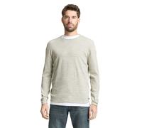 Rundhalspullover TOM TAILOR, Herren, Gr. XL, olive multicolor space dye, Strick, Obermaterial: 60% Baumwolle, 40% Polyester, unifarben, regular fit normal, Rundhals, gerader Abschluss, Pullover Rundha