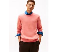 Rundhalspullover TOMMY HILFIGER "ESSENTIAL COTTON", Herren, Gr. S, rosa (camellia blush), Strick, Obermaterial: 100% Baumwolle, regular fit, Rundhals, Rippbündchen, Pullover Rundhalspullover, Crewneck