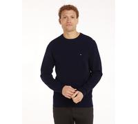 Rundhalspullover TOMMY HILFIGER "ESSENTIAL STRUCTURE CREW NECK mit Struktur und Label", Herren, Gr. S, blau (desert sky), Strick, Obermaterial: 100% Baumwolle, Rundhals, Rippbündchen, Pullover Rundhal