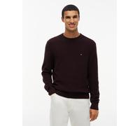 Rundhalspullover TOMMY HILFIGER "PIMA COTTON CASHMIR STRUCTURE", Herren, Gr. XXL, chocolate, Strick, Obermaterial: 95% Baumwolle, 5% Kaschmir, regular fit normal, Rundhals, Rippbündchen, Pullover Rund