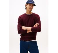 Rundhalspullover TOMMY HILFIGER "PIMA ORG CTN CASHMERE CREW NECK", Herren, Gr. S, rot (deep burgundy), Obermaterial: 92% Baumwolle, 8% Kaschmir, casual, Rundhals, Langarm, Pullover (47571503-S) deep b