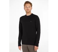 Rundhalspullover TOMMY HILFIGER "PIMA ORG CTN CASHMERE CREW NECK", Herren, Gr. S, schwarz, Obermaterial: 92% Baumwolle, 8% Kaschmir, Rundhals, Pullover Rundhalspullover (58585302-S) schwarz