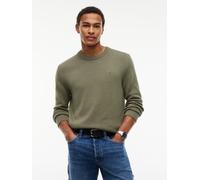 Rundhalspullover TOMMY JEANS, Herren, Gr. 4XL, grün (rocky mountain), Sweatware, Obermaterial: 100% Baumwolle, slim fit normal, Rundhals, eingesetzt Rippstrickbündchen, Pullover Rundhalspullover, Slim