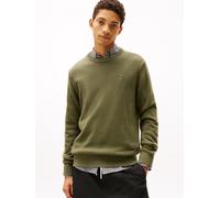 Rundhalspullover TOMMY JEANS, Herren, Gr. XL, grün (dunkelgrünery), Sweatware, Obermaterial: 100% Baumwolle, slim fit normal, Rundhals, eingesetzt Rippstrickbündchen, Pullover Rundhalspullover, Slim f