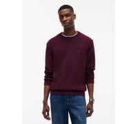 Rundhalspullover TOMMY JEANS, Herren, Gr. XL, lila (calypso berry), Sweatware, Obermaterial: 100% Baumwolle, slim fit normal, Rundhals, eingesetzt Rippstrickbündchen, Pullover Rundhalspullover, Slim f